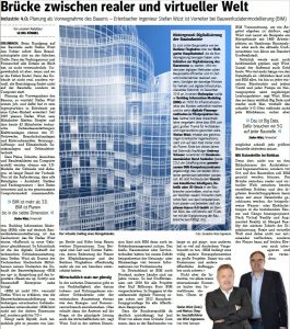Bericht in unserer Lokalzeitung – Main Echo - Ingenieure Wüst